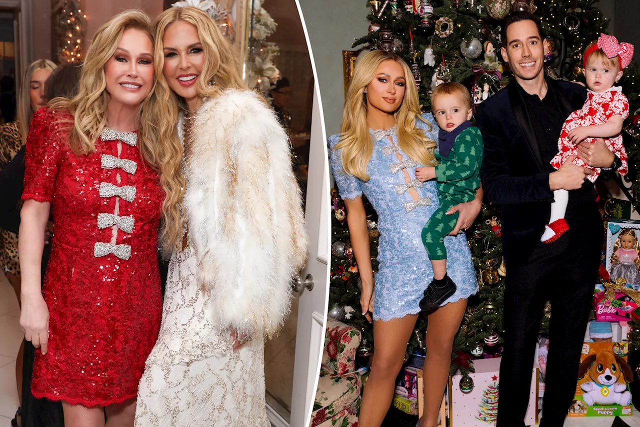 Inside Kathy Hilton's holiday bash: Paris sings her 2006 single, dad Rick performs a Rolling Stones classic