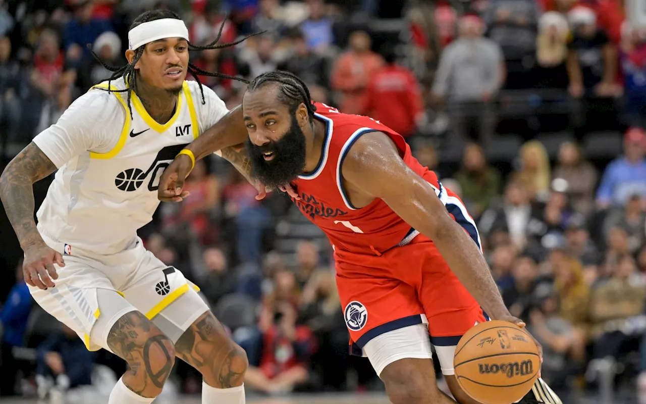 James Harden pours in 41 as Clippers clobber Jazz by 37