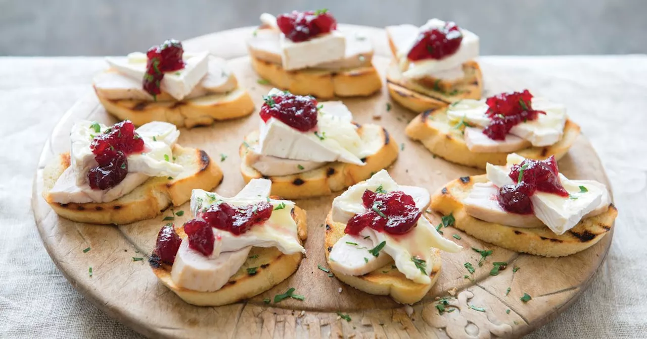 Chicken and Camembert Crostini with Ballymaloe Cranberry Sauce