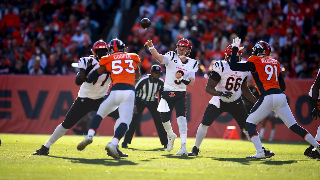 The Cincinnati Bengals will play the Denver Broncos at 4:25 p.m. Saturday in Week 17.