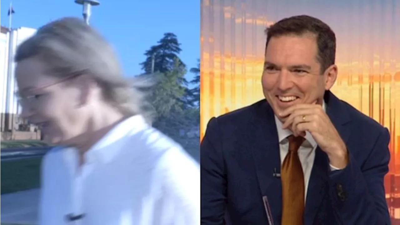 Liberal Party Deputy Leader Evades Sprinklers During Live Interview