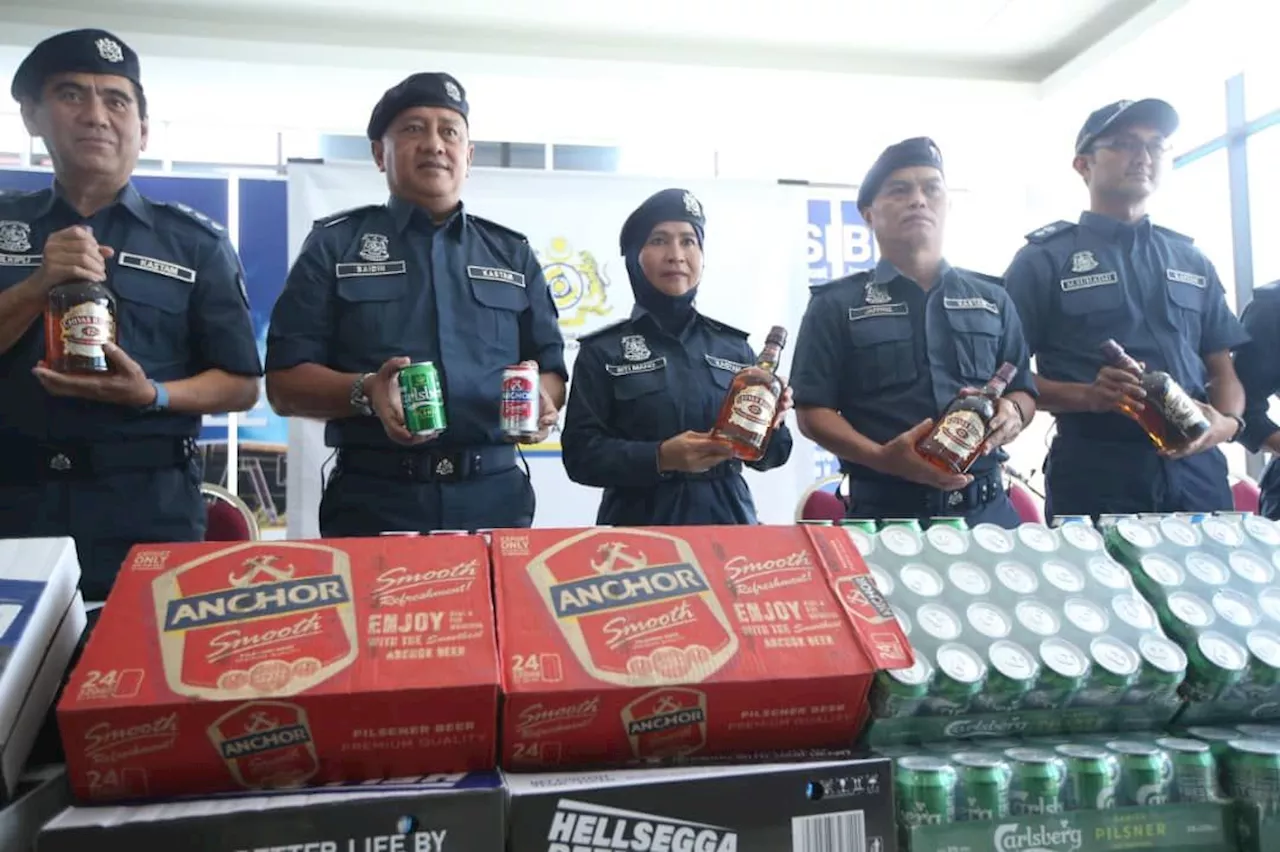 Sabah Customs seize alcohol, chicken tails worth RM1.3mil