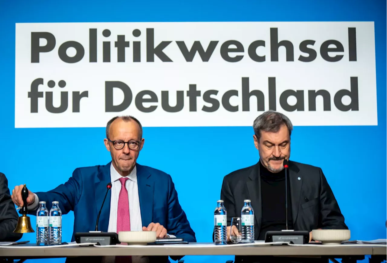 Merz und Söder stellen Wahlprogramm von CDU und CSU vor