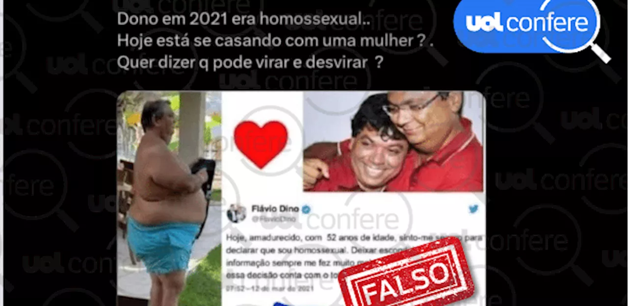 Falso: Flávio Dino nunca declarou ser homossexual