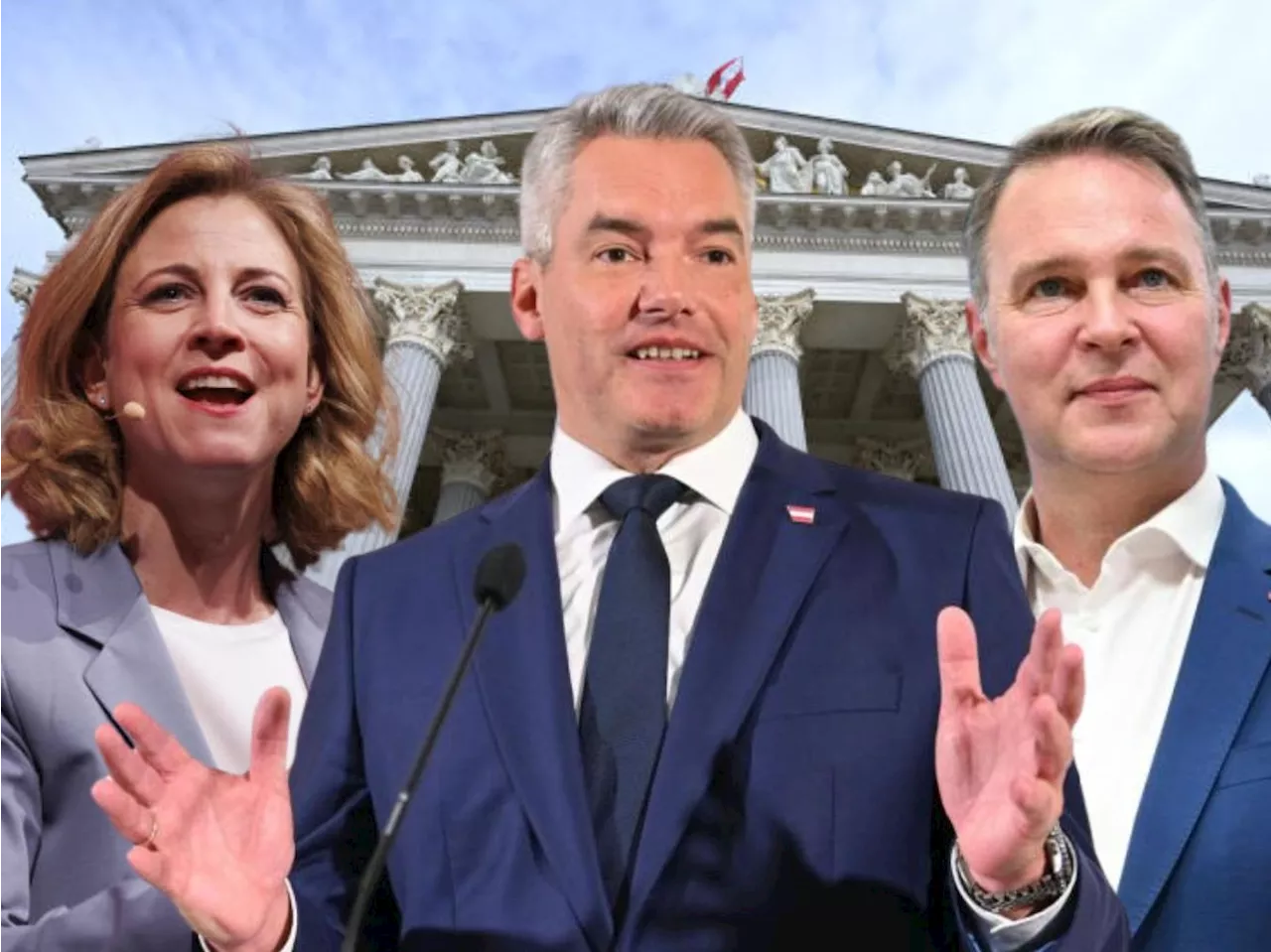 Live ab 15.30 Uhr: Steuerungsgruppen von ÖVP, SPÖ und NEOS nach den Koalitionsverhandlungen