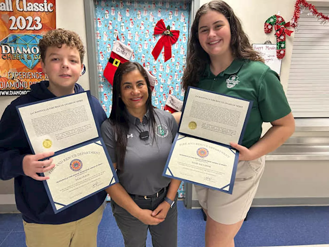 JFRD Honors 2 Middle School Students After Saving Custodian From Choking