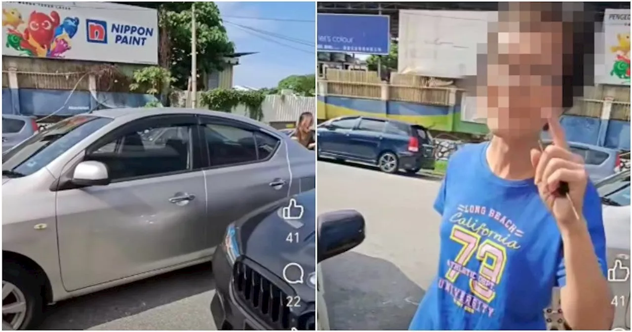  BMW Driver in KL Scolds Aunty for Double Parking & Forces Her to Apologise