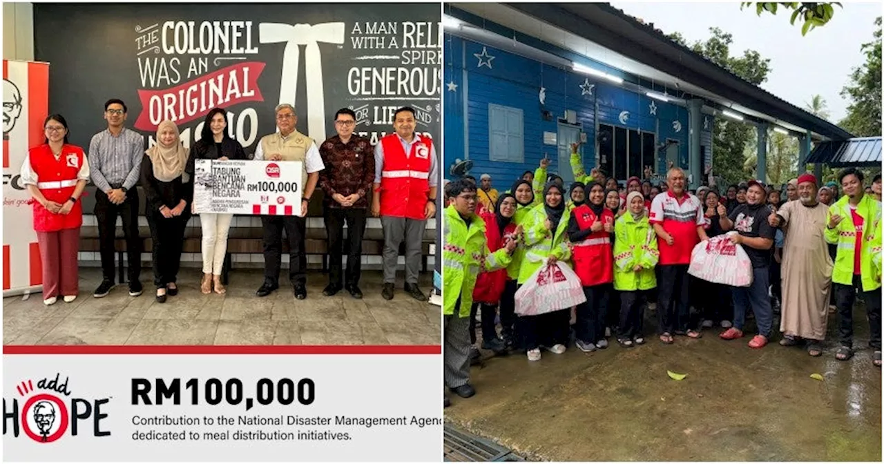 KFC Malaysia Donates RM100,000 to Flood Victims