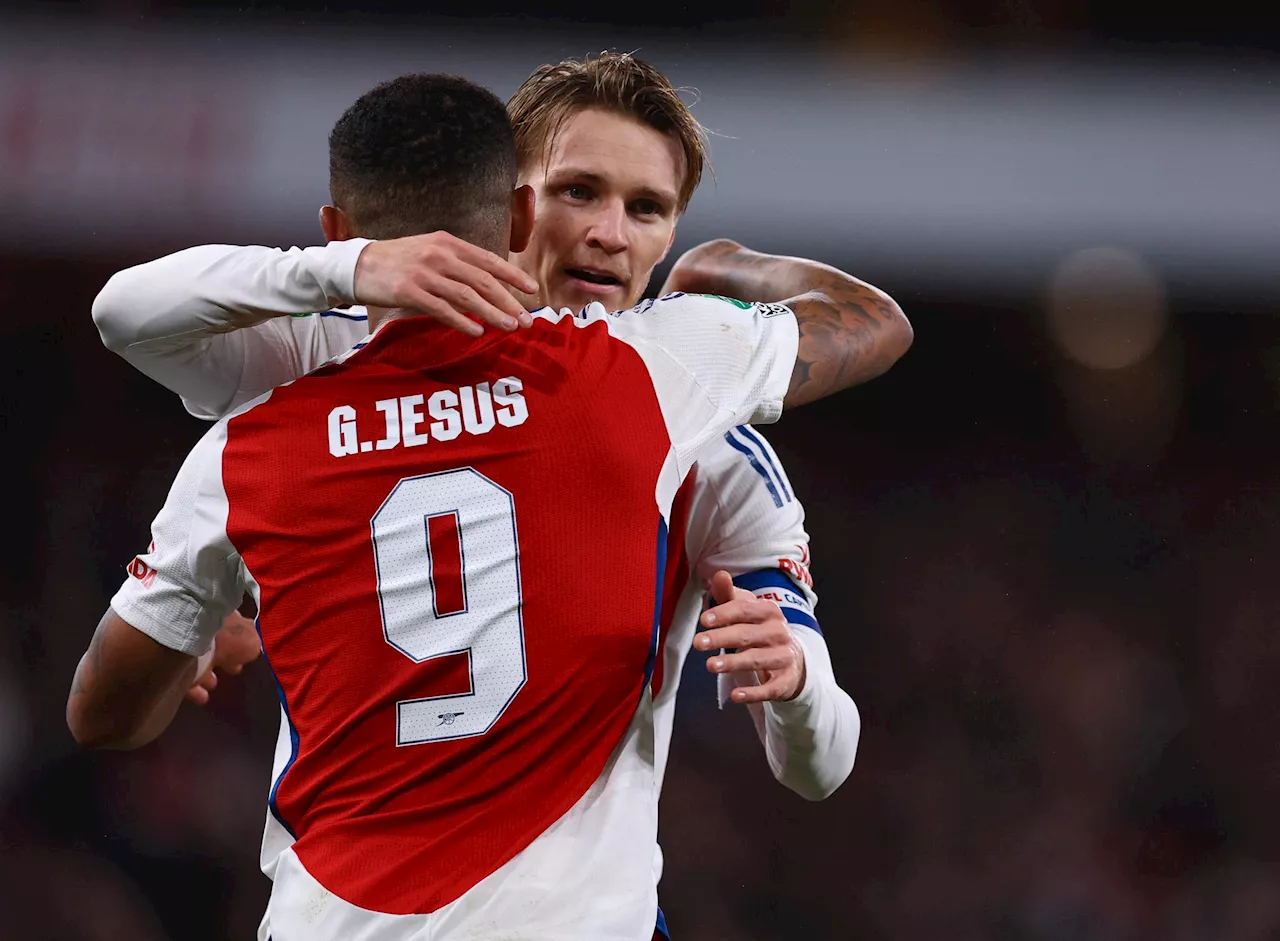 Jesus-show og Ødegaard-assists da Arsenal gikk til semifinale i ligacupen