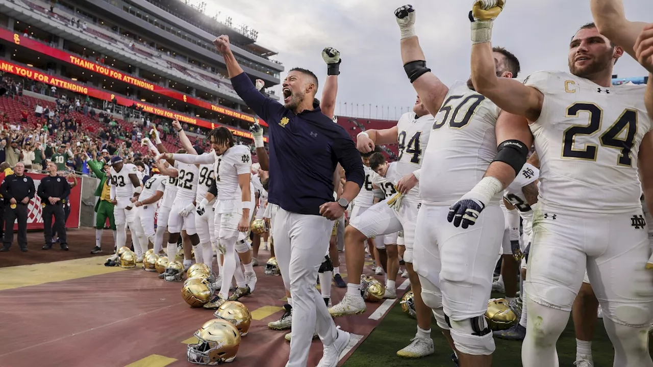 Notre Dame and Indiana get 1st taste of playoff football under the Friday night lights