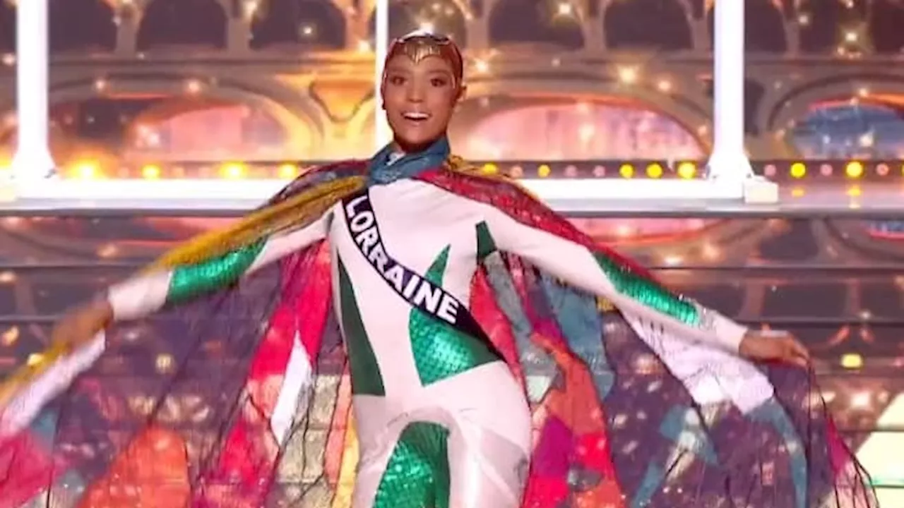 Le costume de Miss Lorraine à l'envers lors de l'élection de Miss France 2025