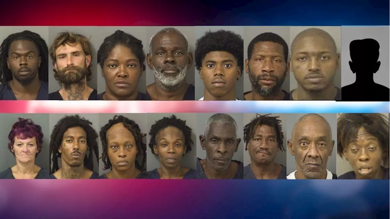 West Palm Beach Police Operation Nets 16 Arrests in Drug Bust