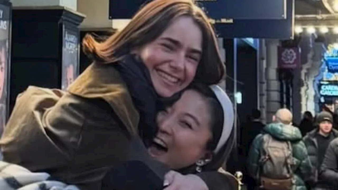 Lily Collins cheers on 'soul sister' Ashley Park in West End