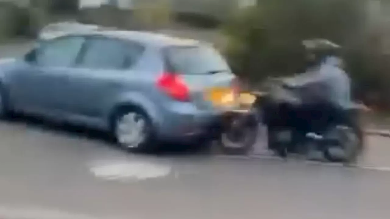 Motorbike Thief Caught on Camera After High-Speed Crash