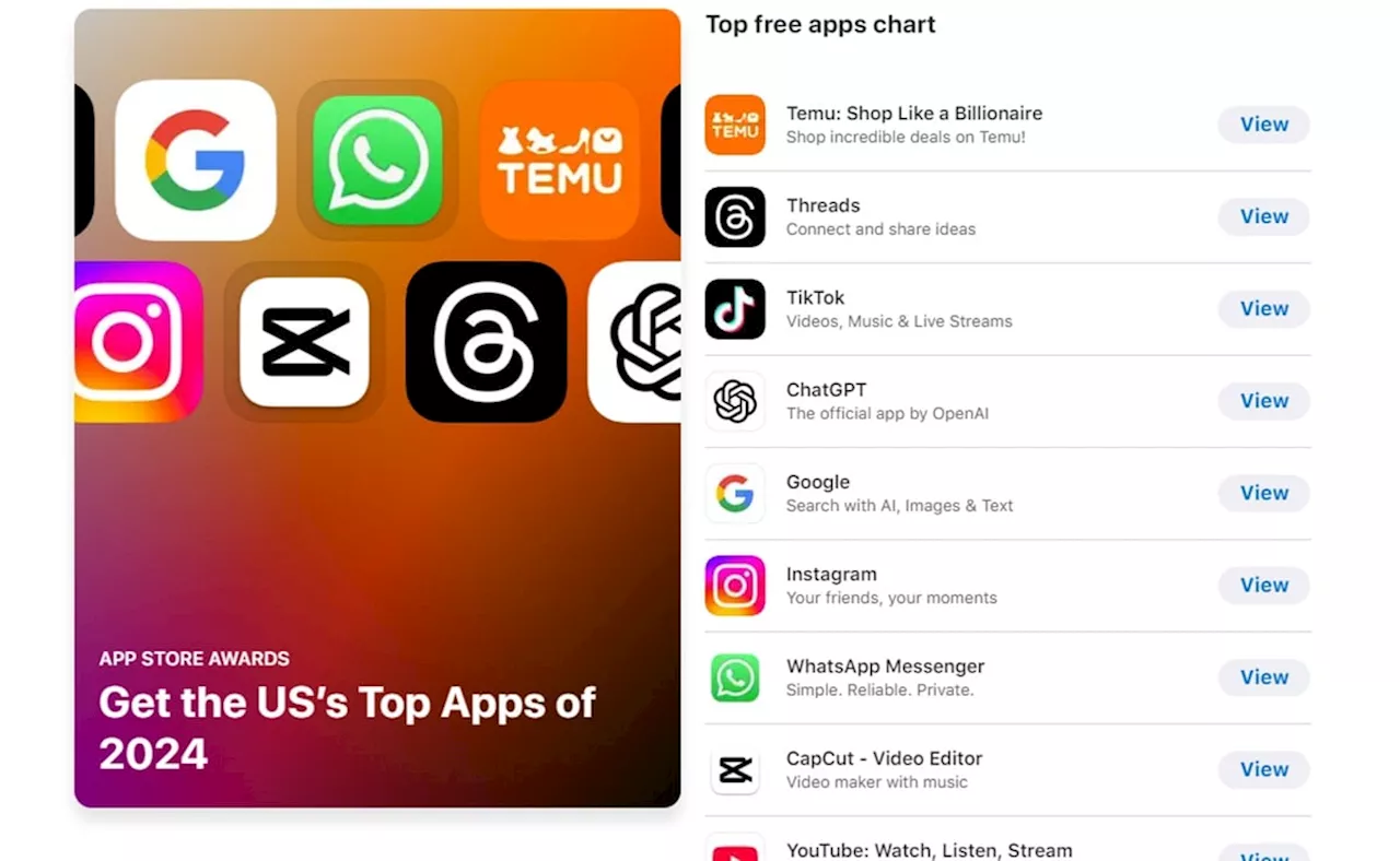 Temu le gana a TikTok y ChatGpt; la aplicación de compras china es la más descargada en la App Store de EU