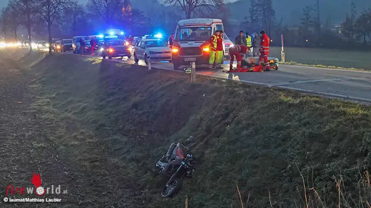 Drei teils Schwerverletzte bei Verkehrsunfall in Weißkirchen an der Traun