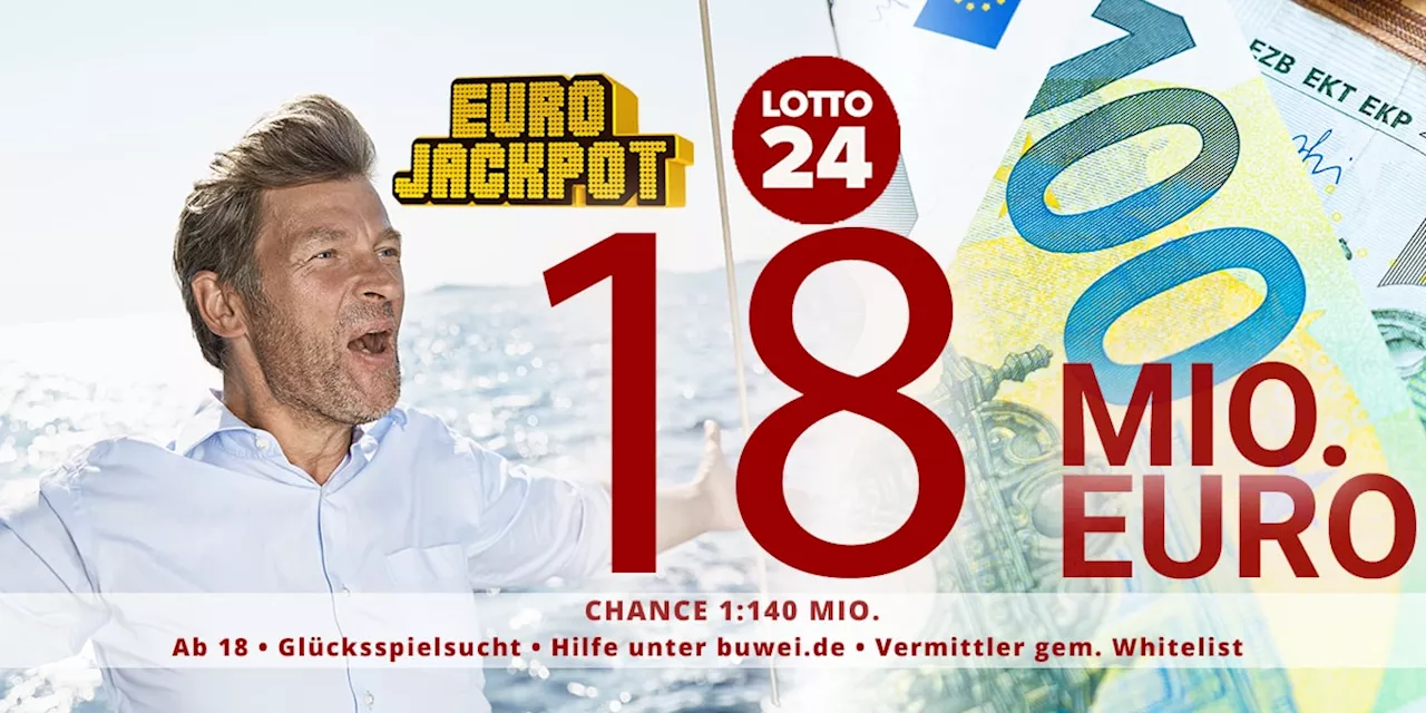 Eurojackpot steigt auf 18 Millionen Euro