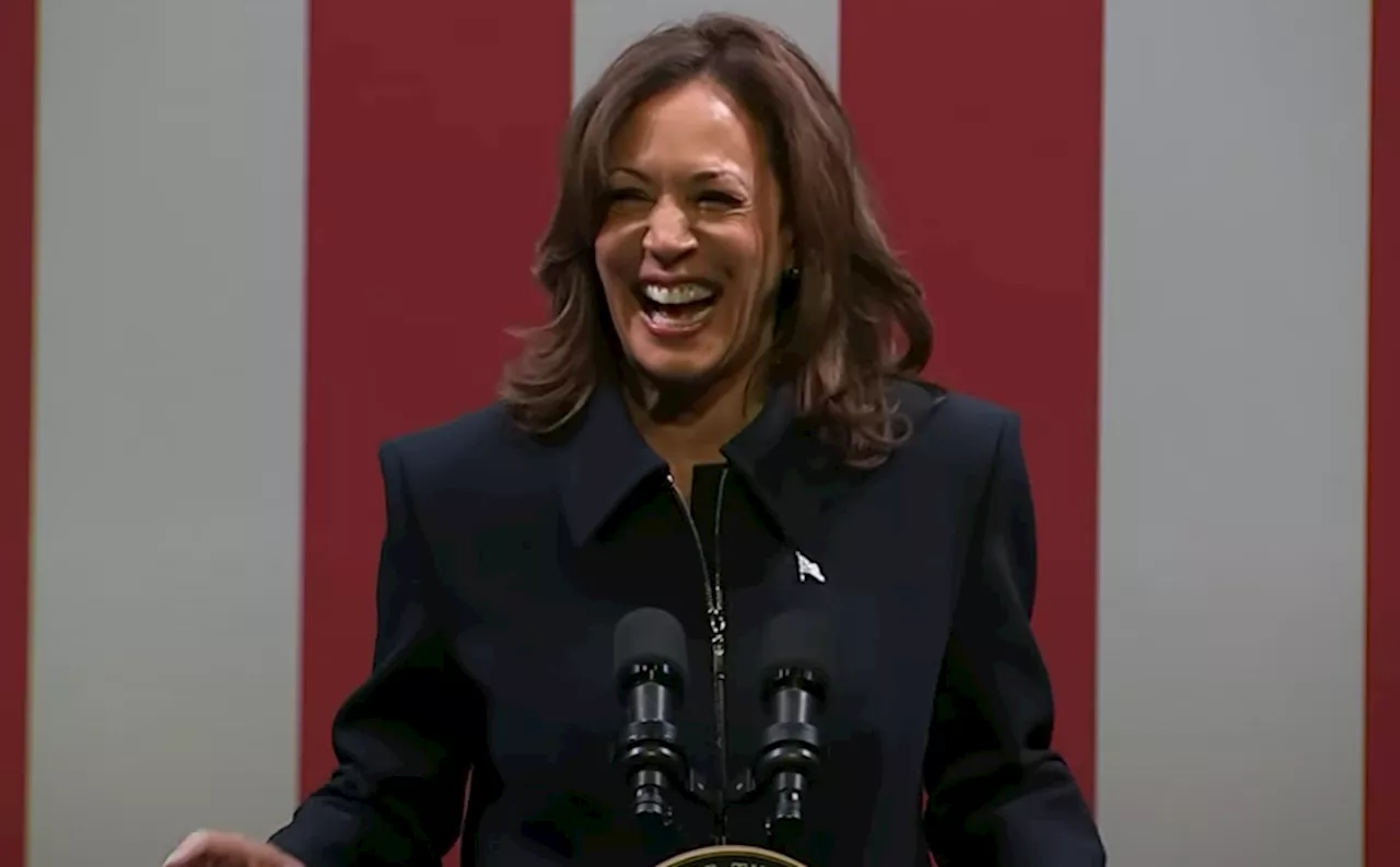 Kamala Harris Laughs at Her Own Word Salad During Speech