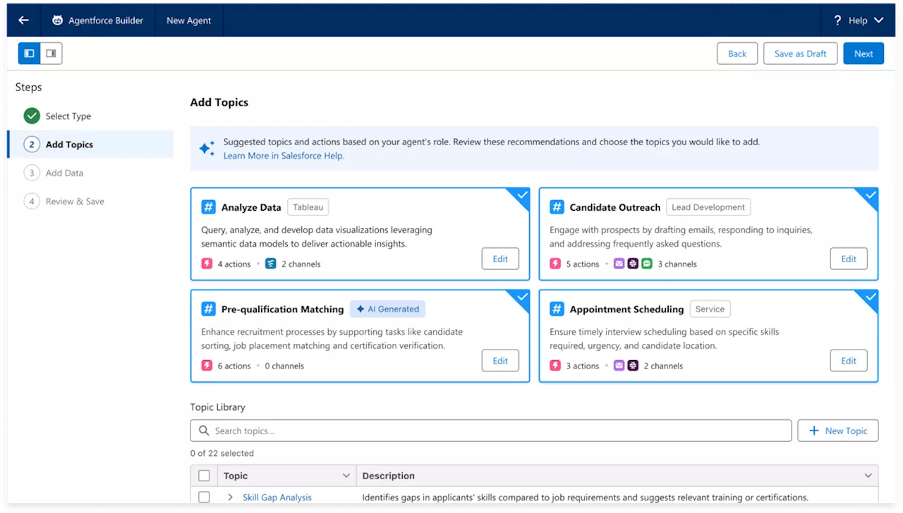 Salesforce erweitert Agentforce-KI um vorgefertige Workflows