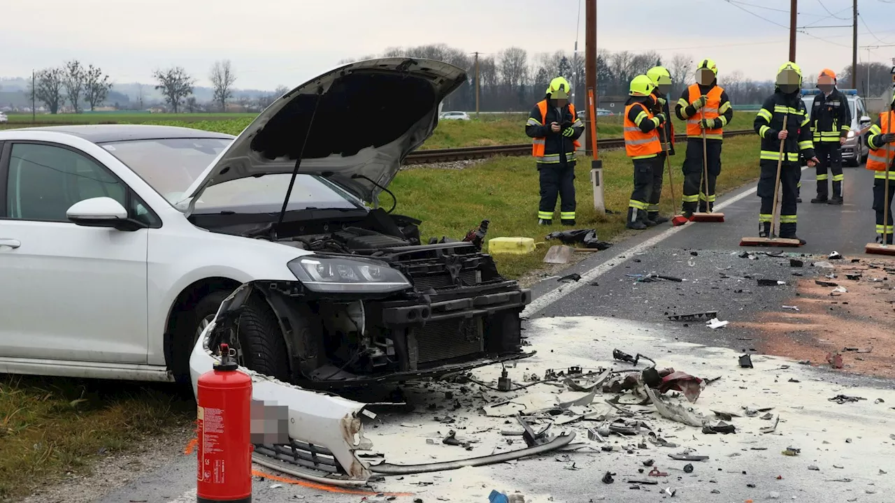 Schwere Verletzte bei Kettenreaktion auf der Eferdinger Straße