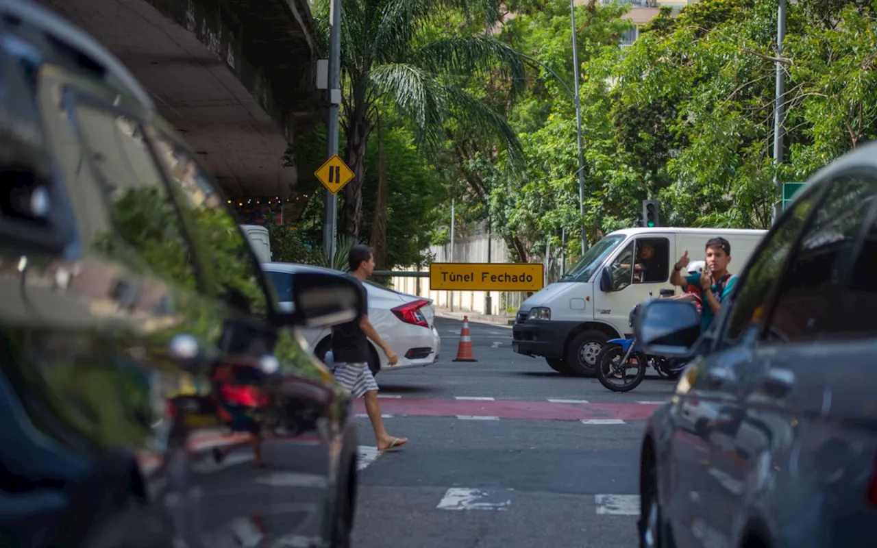 Túnel Santa Bárbara é totalmente liberado após queda de estrutura