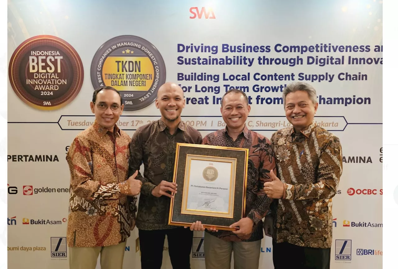 Kantongi Predikat Very Good, PTPN III Raih Indonesia Best Digital Innovation Award 2024