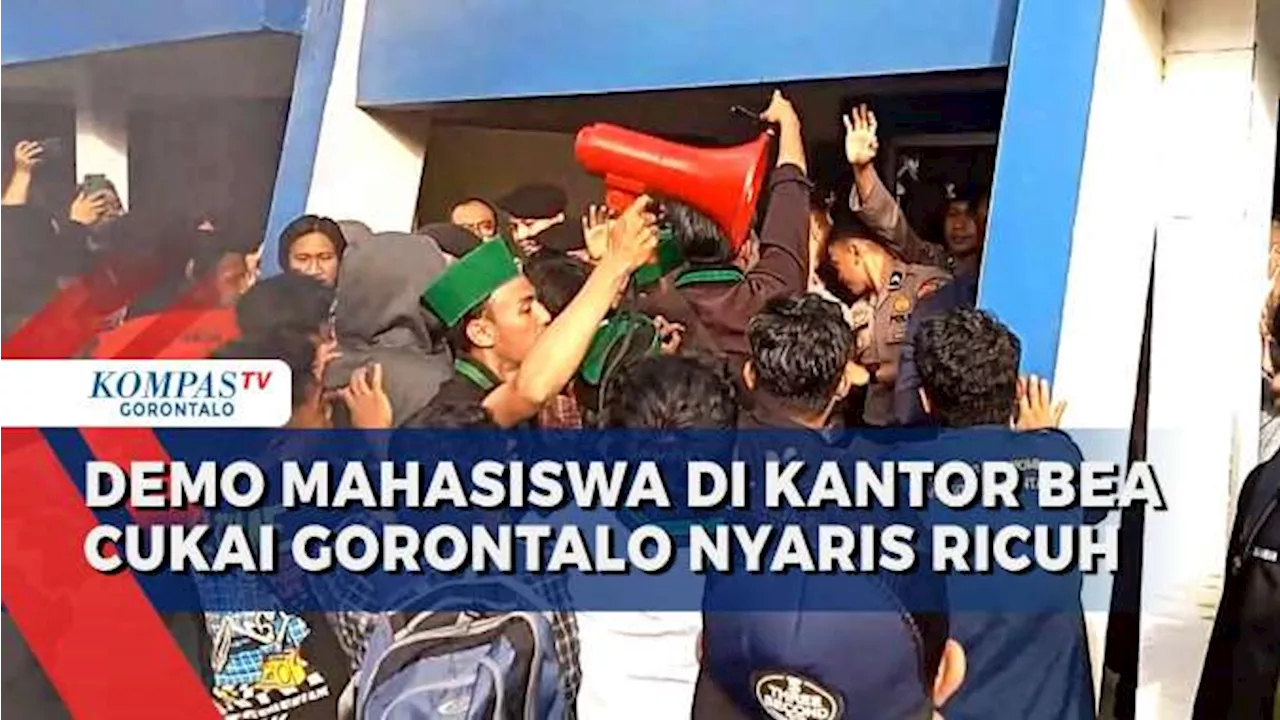 Massa HMI Demo di Bea Cukai Gorontalo Desak Transparansi Penindakan Rokok Ilegal