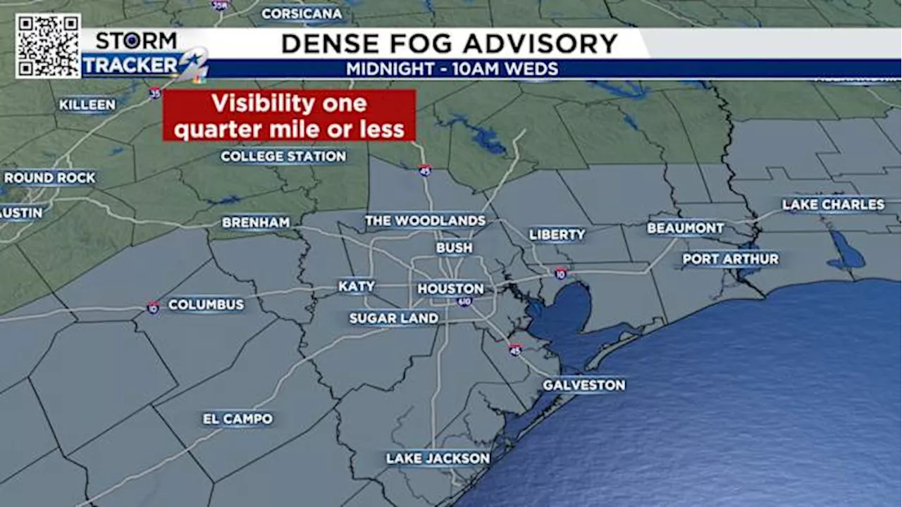 One More Foggy Morning for Houston Before a Cold Front Arrives Wednesday