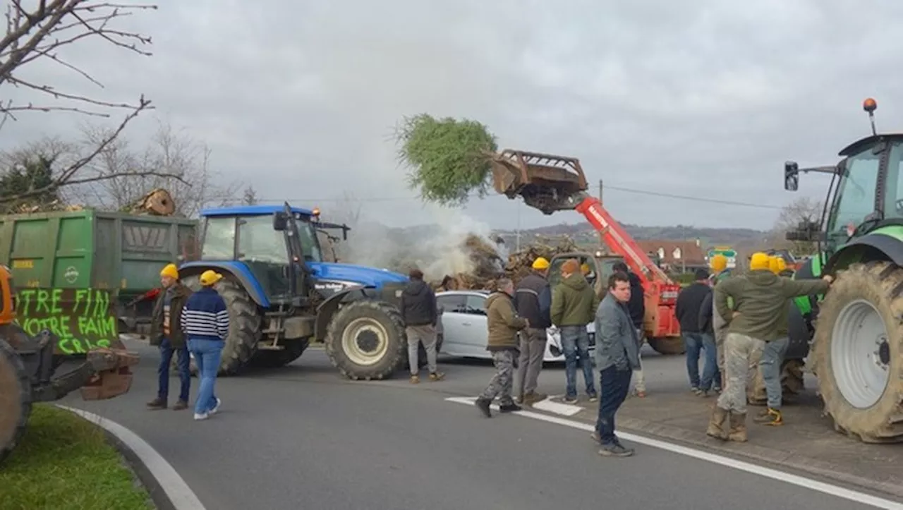 Manifestation des agriculteurs à Biars-sur-Cère