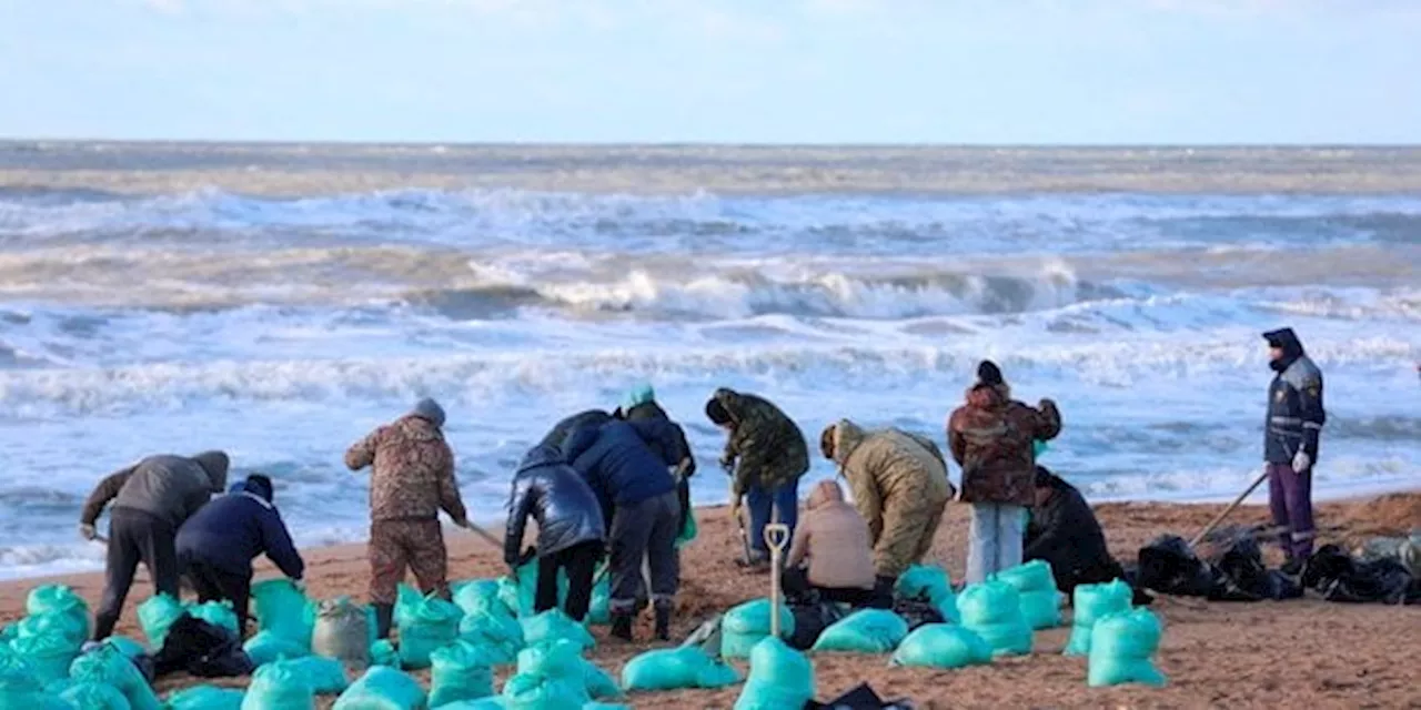 Marée noire en Russie après la fuite de pétrole dans le détroit de Kerch