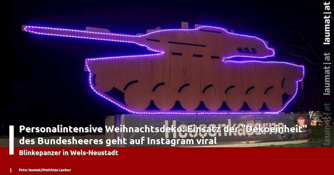 Personalintensive Weihnachtsdeko: Einsatz der 'Dekoeinheit' des Bundesheeres geht auf Instagram viral