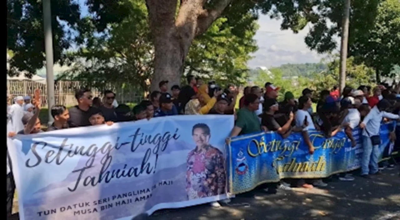 Sabah Governor Tun Musa Aman Receives Warm Welcome at Kota Kinabalu Airport