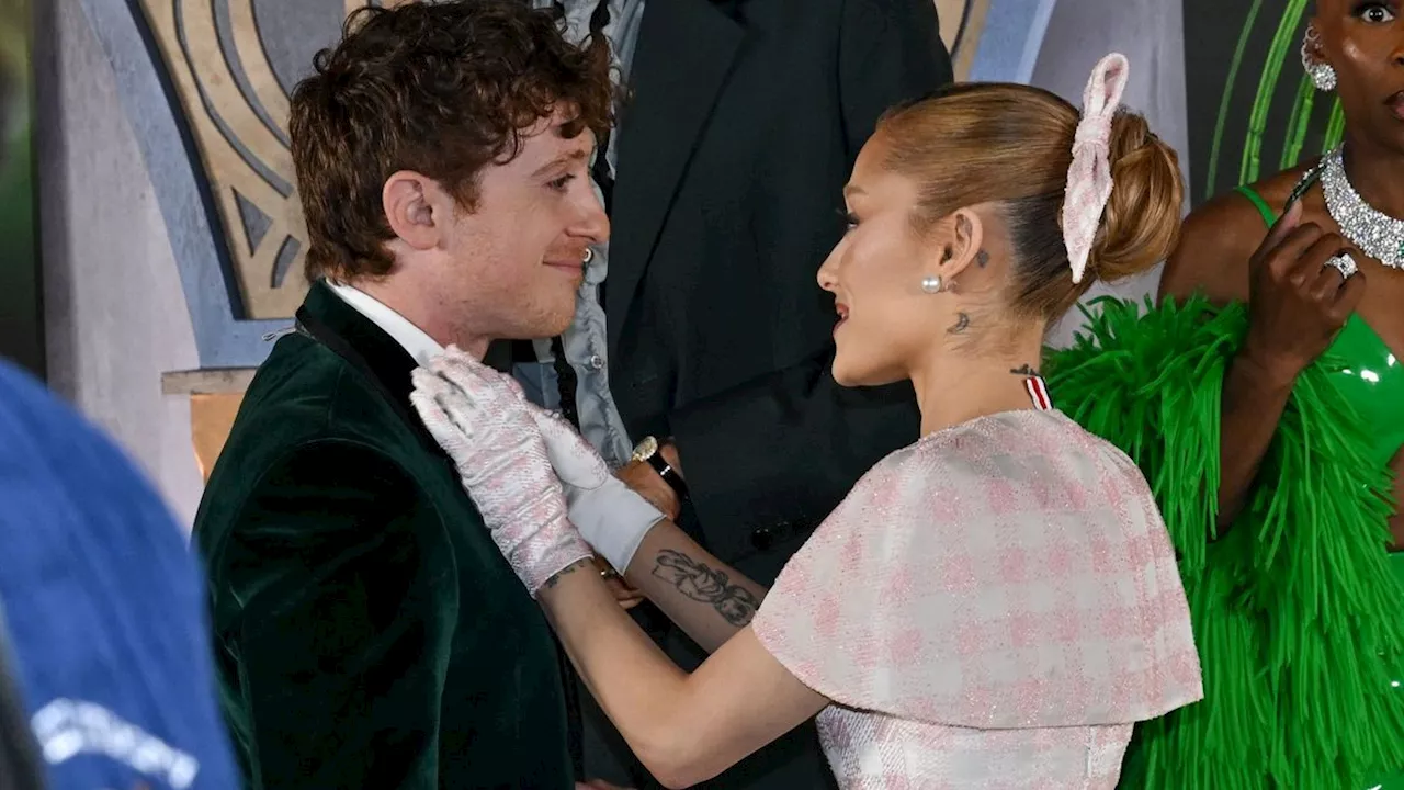 Ariana Grande and Ethan Slater's Adorable Exchange at 'Wicked' Premiere