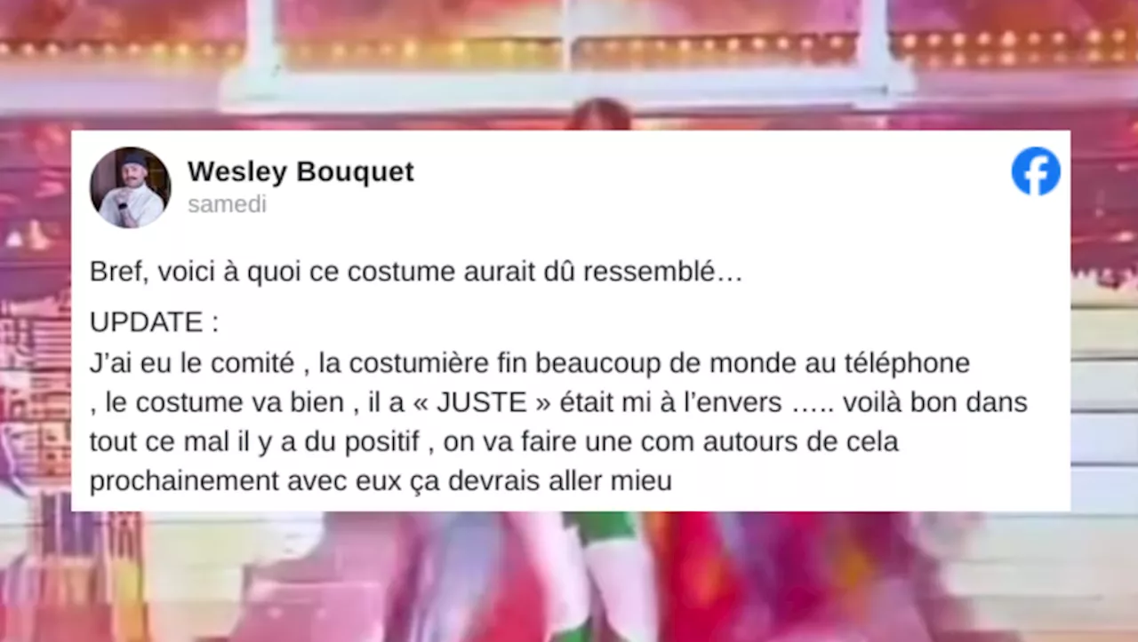 Erreur d'habillage lors du passage des costumes régionaux à Miss France