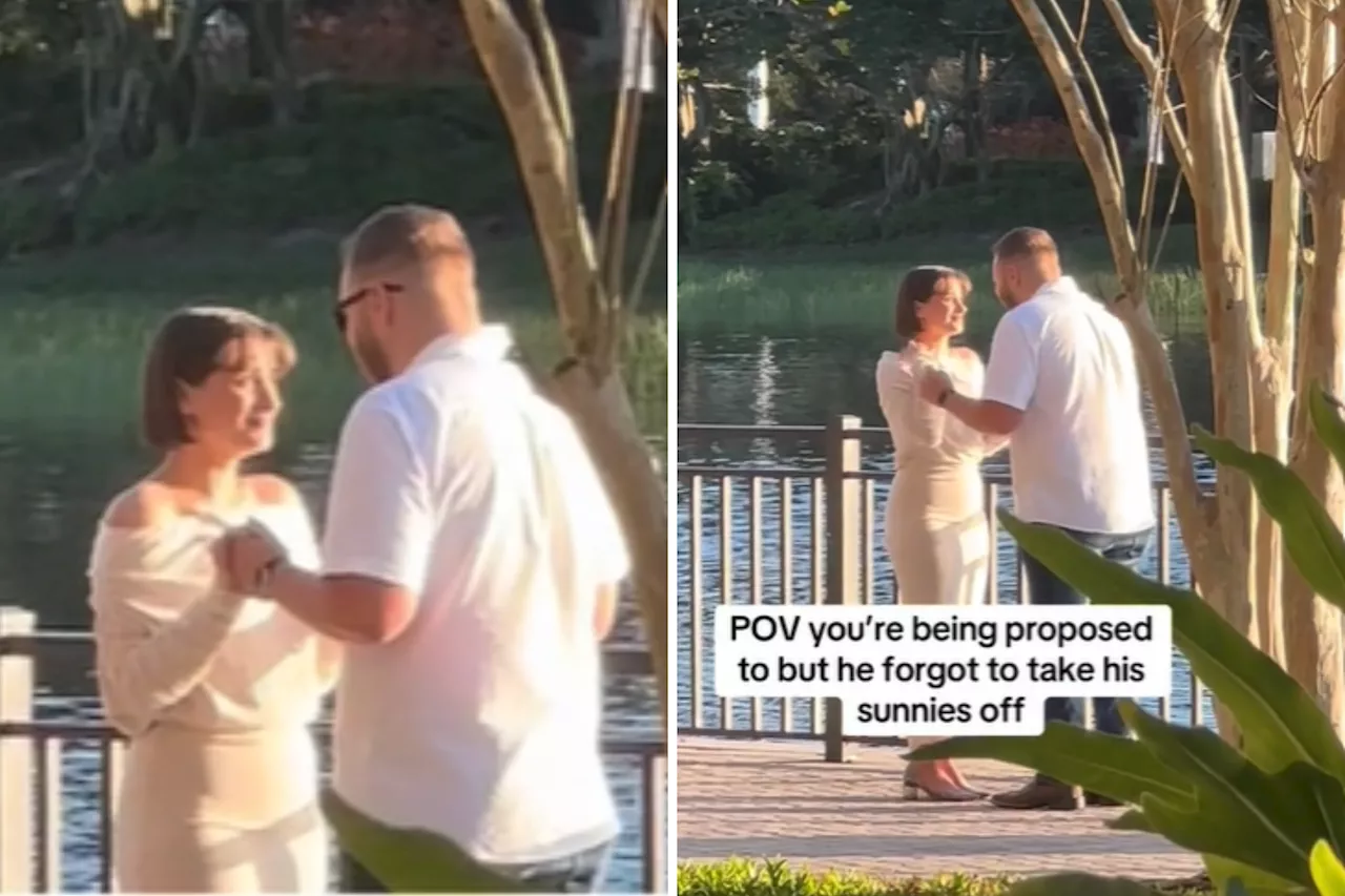 Bride-To-Be Hilariously Flings Fiance's Sunglasses During Proposal