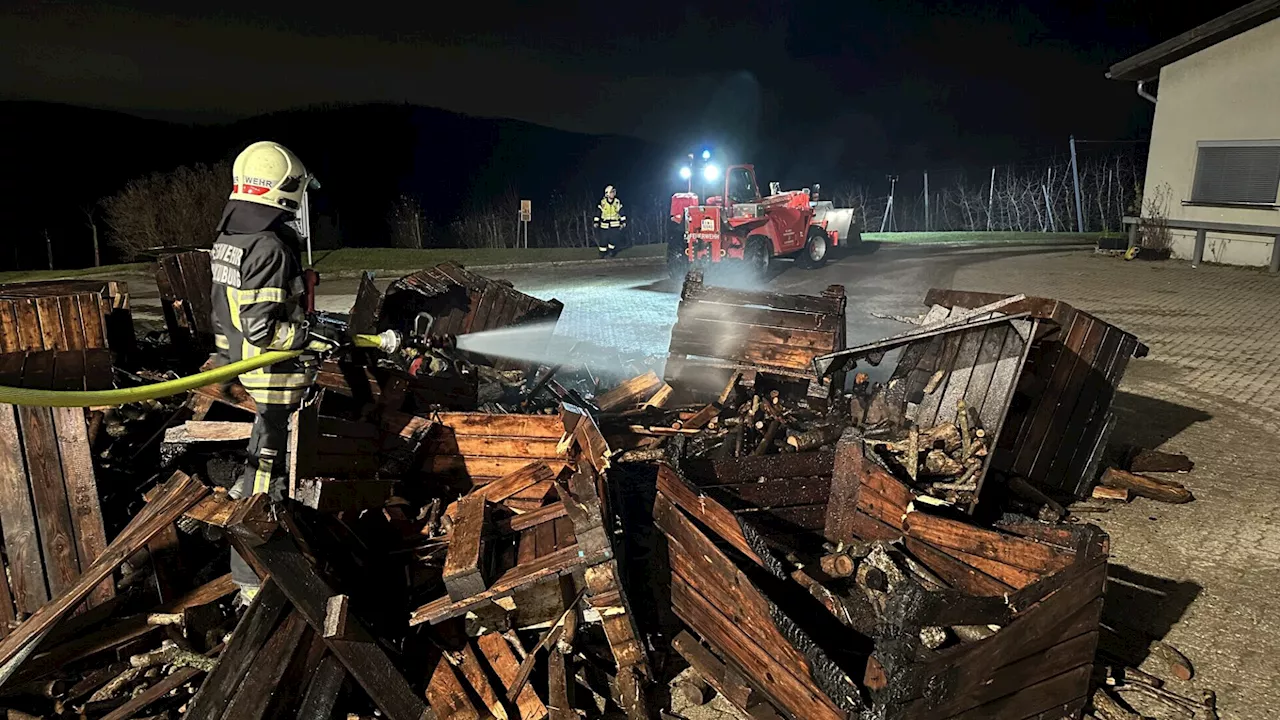 Großbrand beim Obst-Versuchsgut am Haschhof