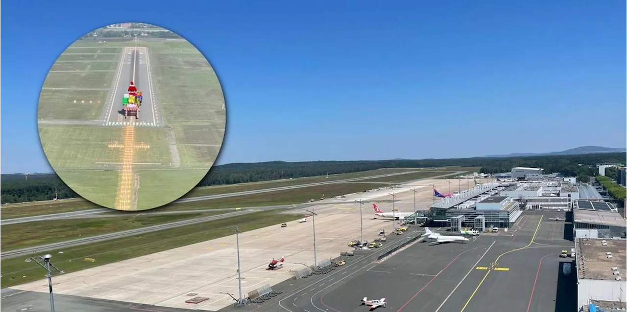 Nürnberger Flughafen postet Foto von Weihnachtsmann im Flug!