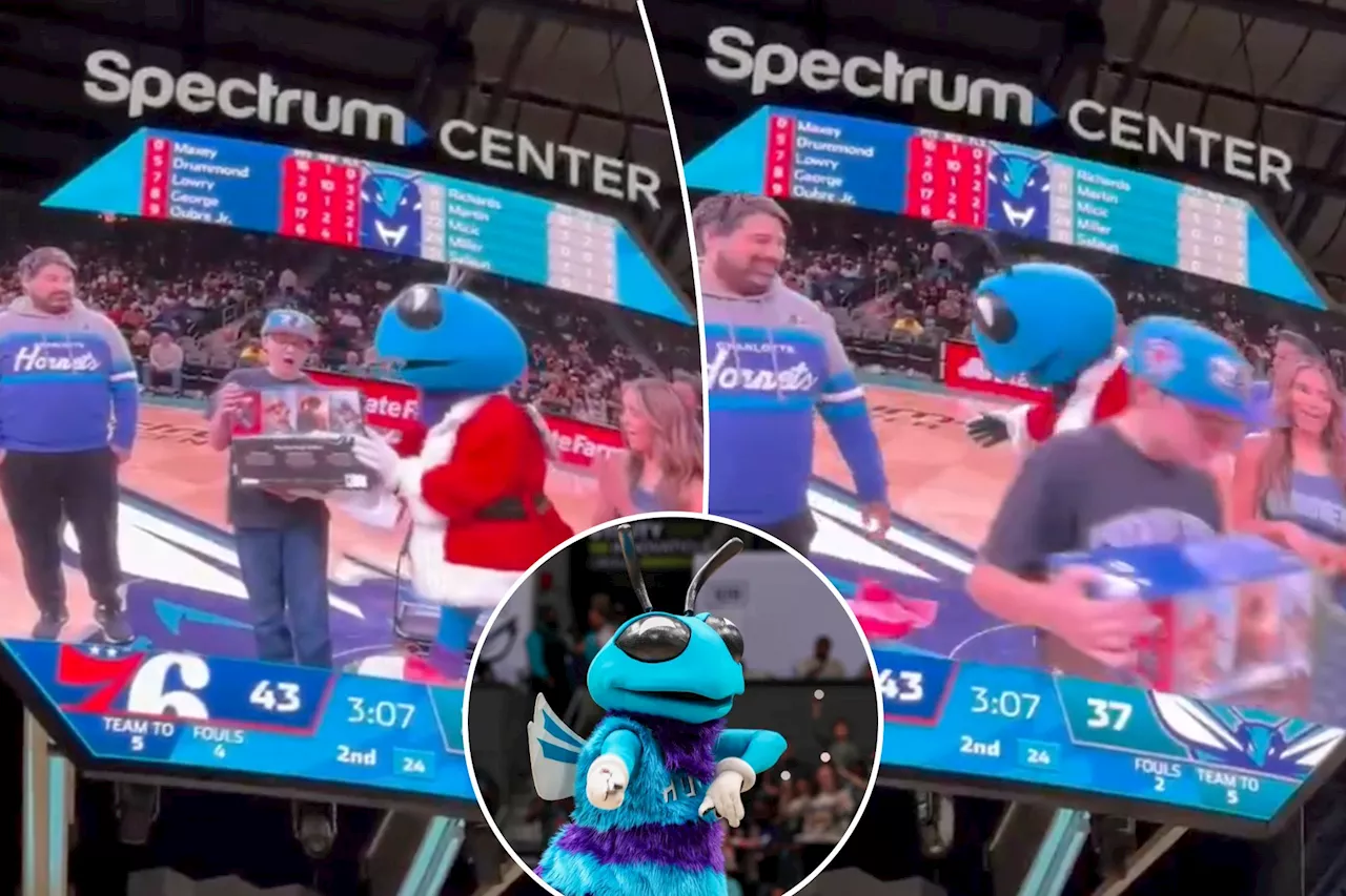 Hornets Mascot Gives, Then Takes Back PS5 From Child During Christmas Giveaway