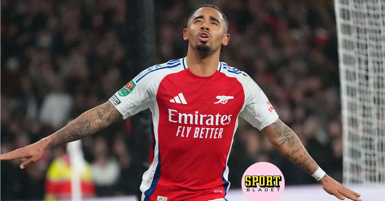 Gabriel Jesus gör hattrick och leder Arsenal vidare i ligacupen