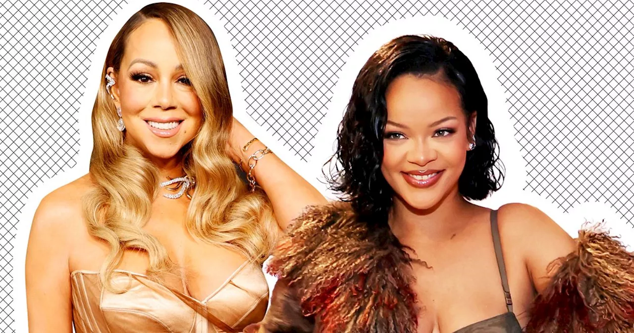 Rihanna Gets Mariah Carey's Signature on Her Breast at Christmas Show