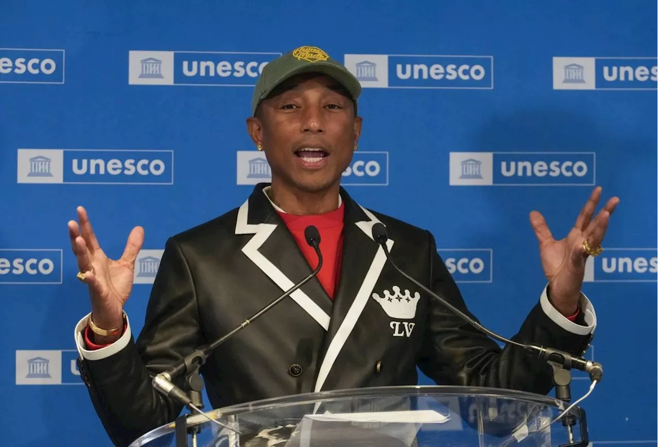 Pharrell Williams is named a Unesco goodwill ambassador