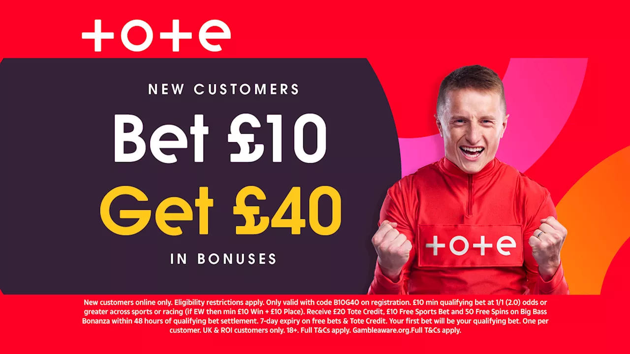 Arsenal vs Crystal Palace: Get £40 welcome bonus when you stake £10 on football with Tote...