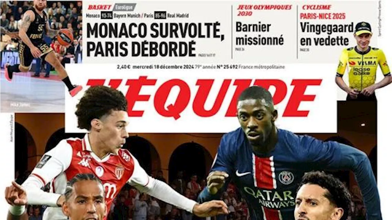 Luis Enrique insidiato dal Monaco, L'Equipe in prima pagina: 'PSG, duello da non perdere'