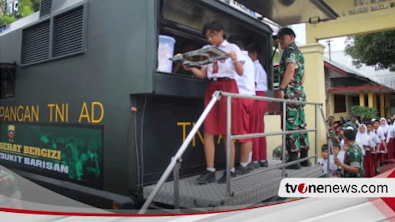 Kodam I/BB Berikan Makanan Sehat Bergizi untuk 250 Siswa SDN 060915