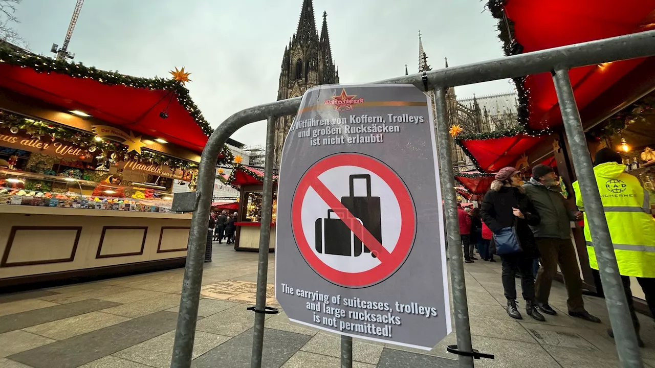 Kofferverbot auf dem Weihnachtsmarkt am Kölner Dom