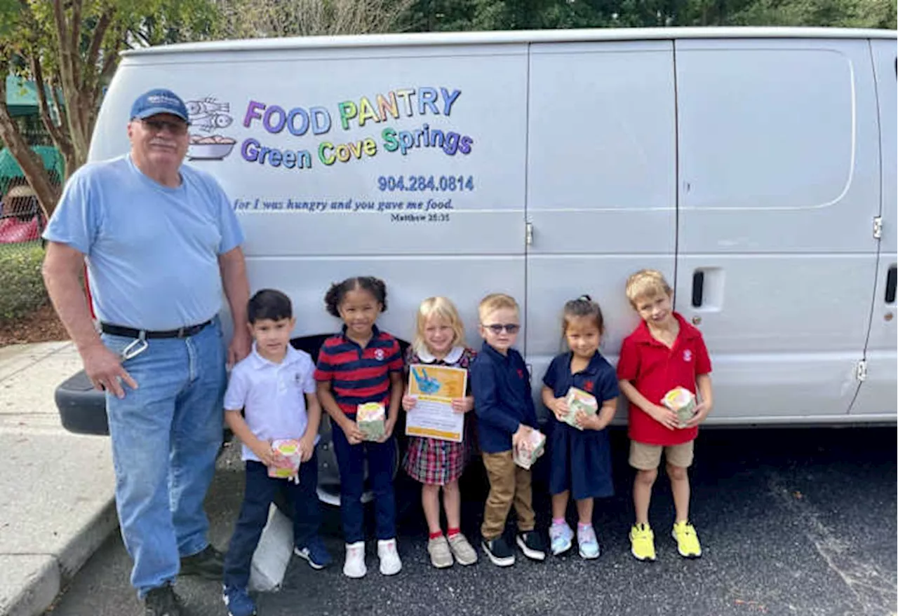 Jacksonville preschoolers donate nearly 4,000 canned goods during annual Caring & Giving Food Drive