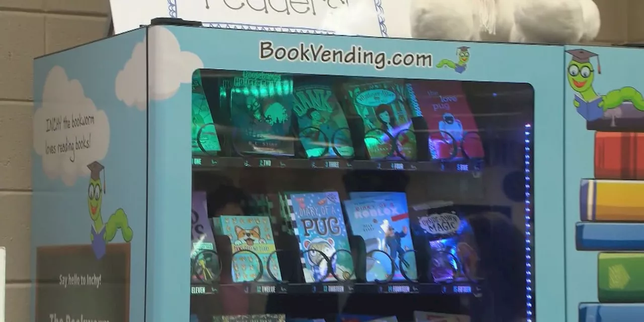 Pine Level Elementary School gets book vending machine