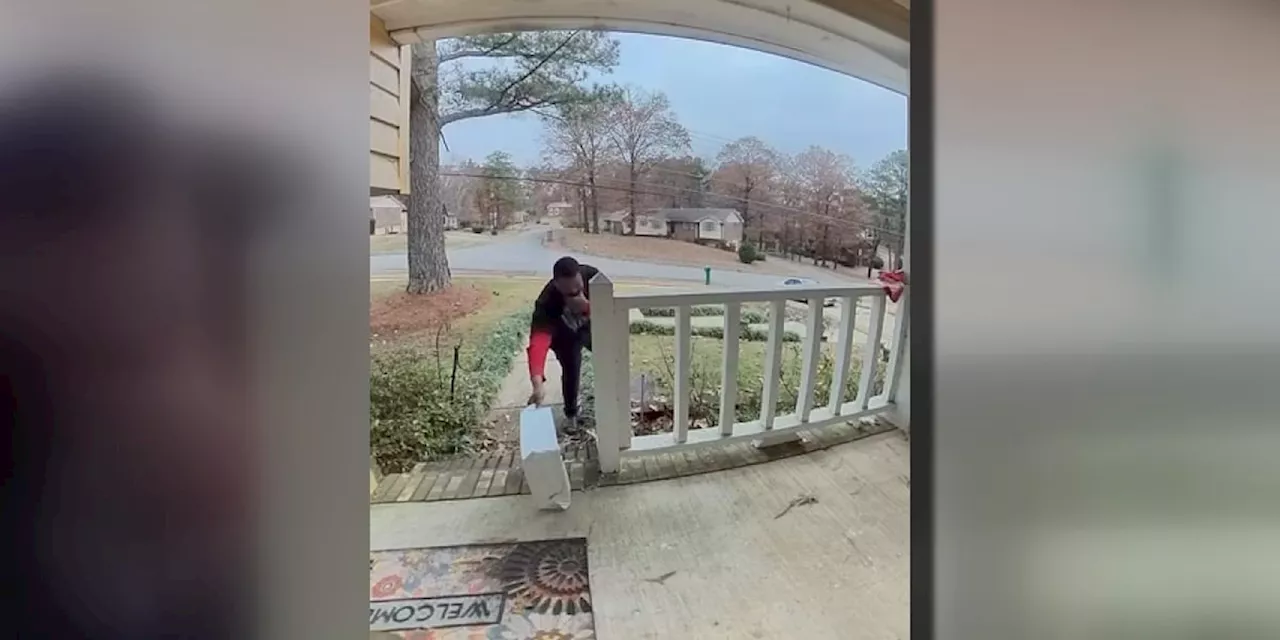 Porch Pirate Steals Christmas Gift in Broad Daylight