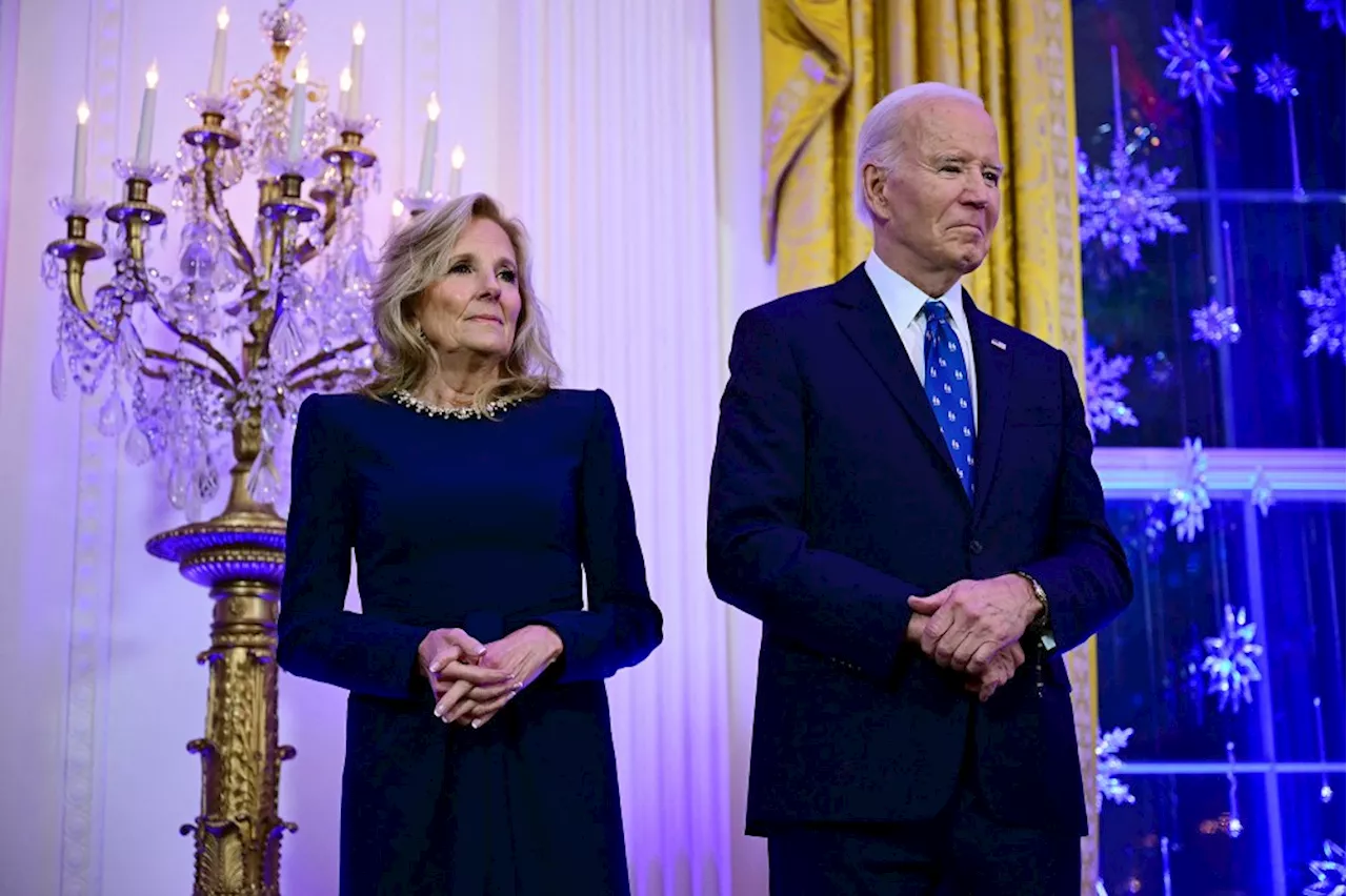 First Lady Jill Biden Celebrates Hanukkah in Blue and White