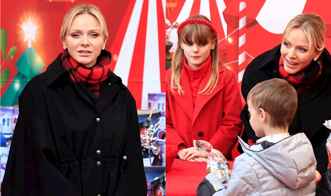 Princess Charlene of Monaco's Edgy Winter Vest Look at Christmas Lights Inauguration